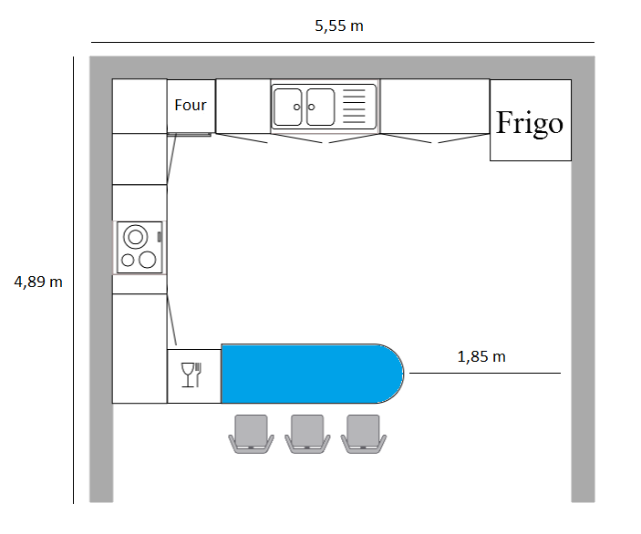 Bar de cuisine inventif, pratique et design